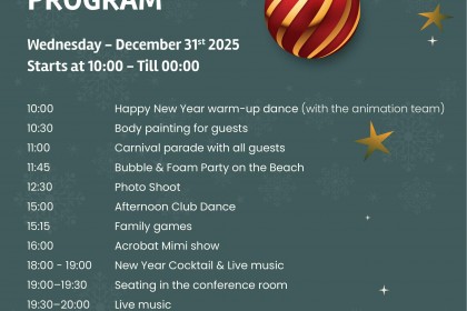 Приглашаема Вас на празднование Нового Года 2026! - V Hotel Sharm El Shiekh 5*